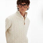 Cable-Knit Half-Zip Jumper