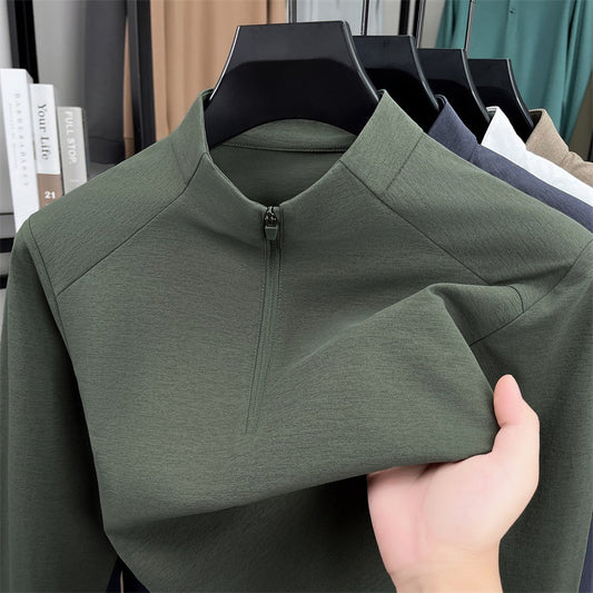 Half-Zip Long-Sleeve Top