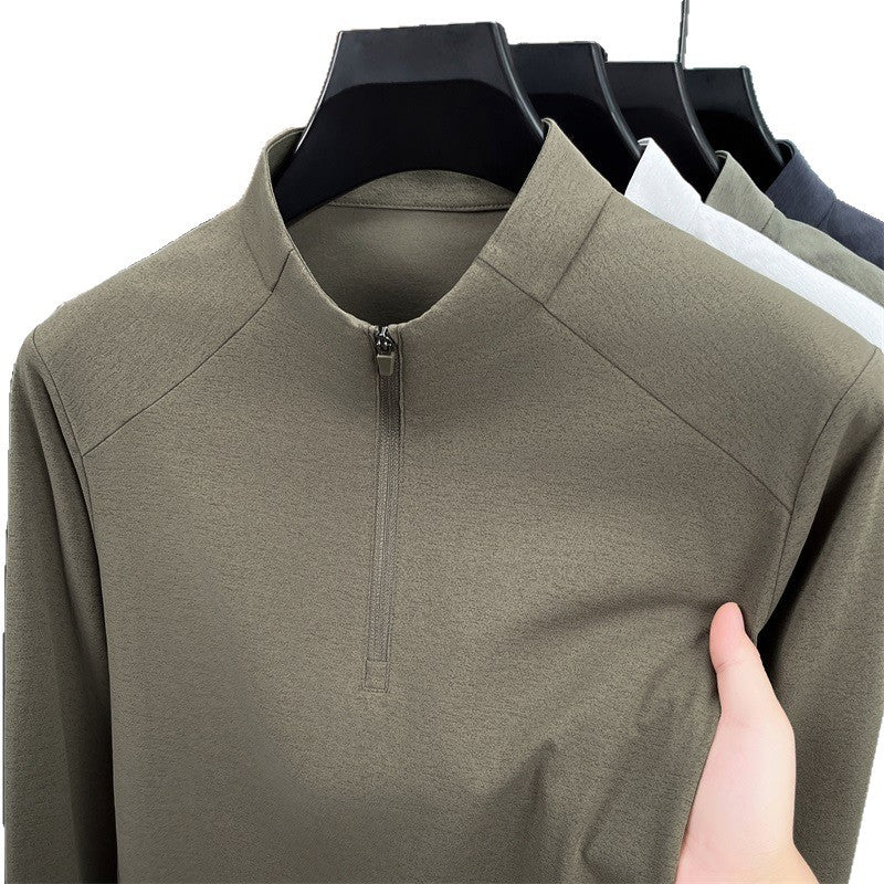 Half-Zip Long-Sleeve Top