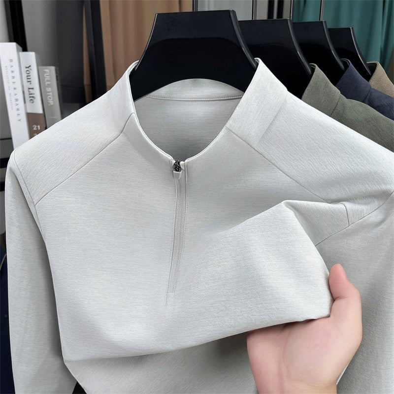 Half-Zip Long-Sleeve Top
