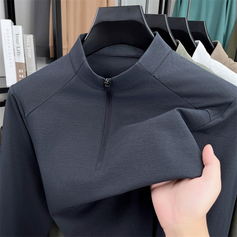 Half-Zip Long-Sleeve Top