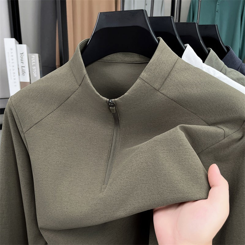 Half-Zip Long-Sleeve Top
